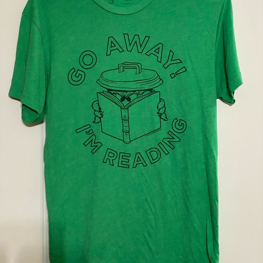 Out of Print Green Reading Graphic Tee